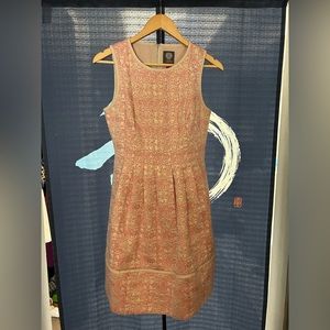 Vince Camuto Brocade Pink & Gold Dress